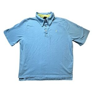 Ariat Polo Shirt Mens 2XL Blue 100% Cotton Pique Embroidered Logo Short Sleeve